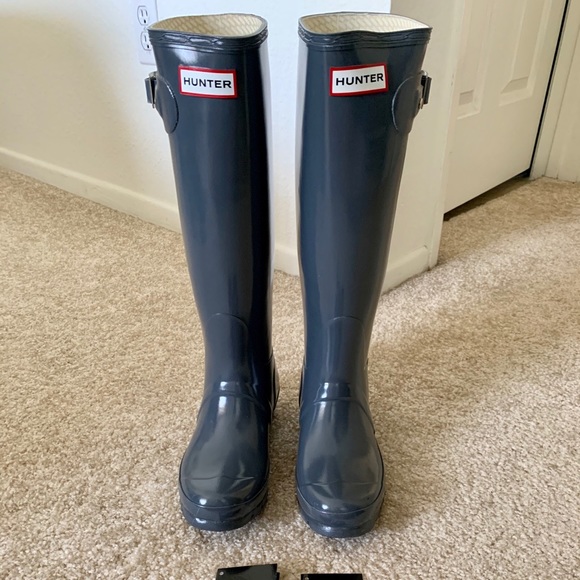 graphite hunter rain boots